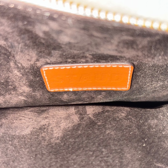 Staud Shearling bag with leather frame. - Picture 3 of 3